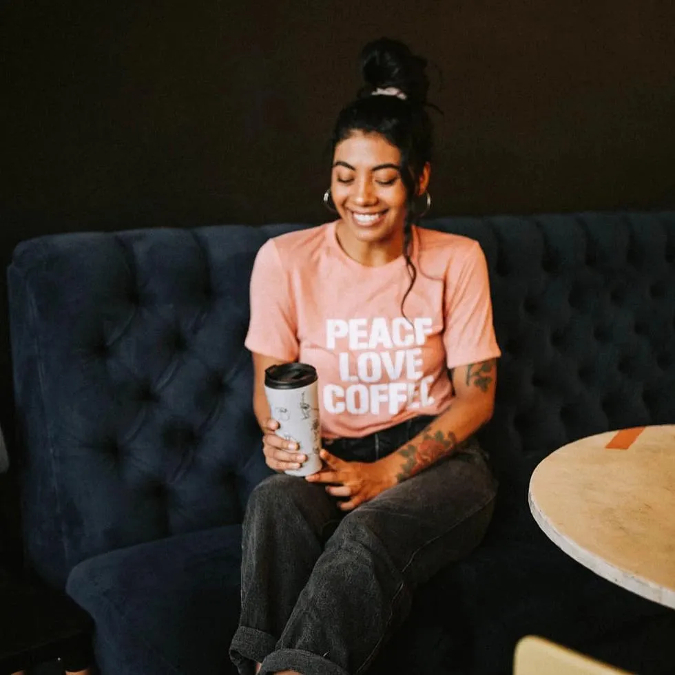 Peace Love Coffee - Boyfriend Tee