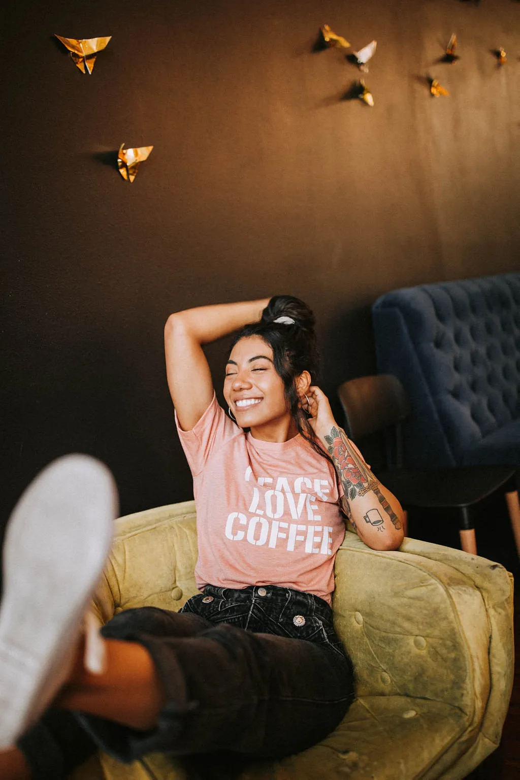 Peace Love Coffee - Boyfriend Tee