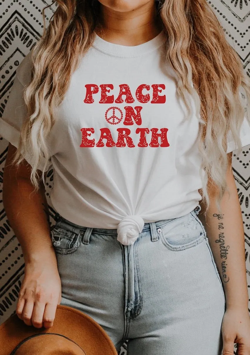 Peace on Earth, Retro - Boyfriend Tee