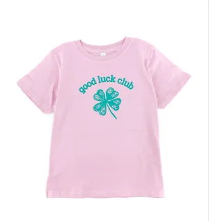 Pink Good Luck Club Tee, Saint Patrick’s 4 Leaf Clover Tshirt