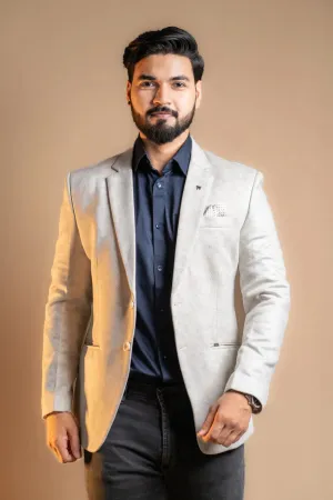 Plain White Blazer