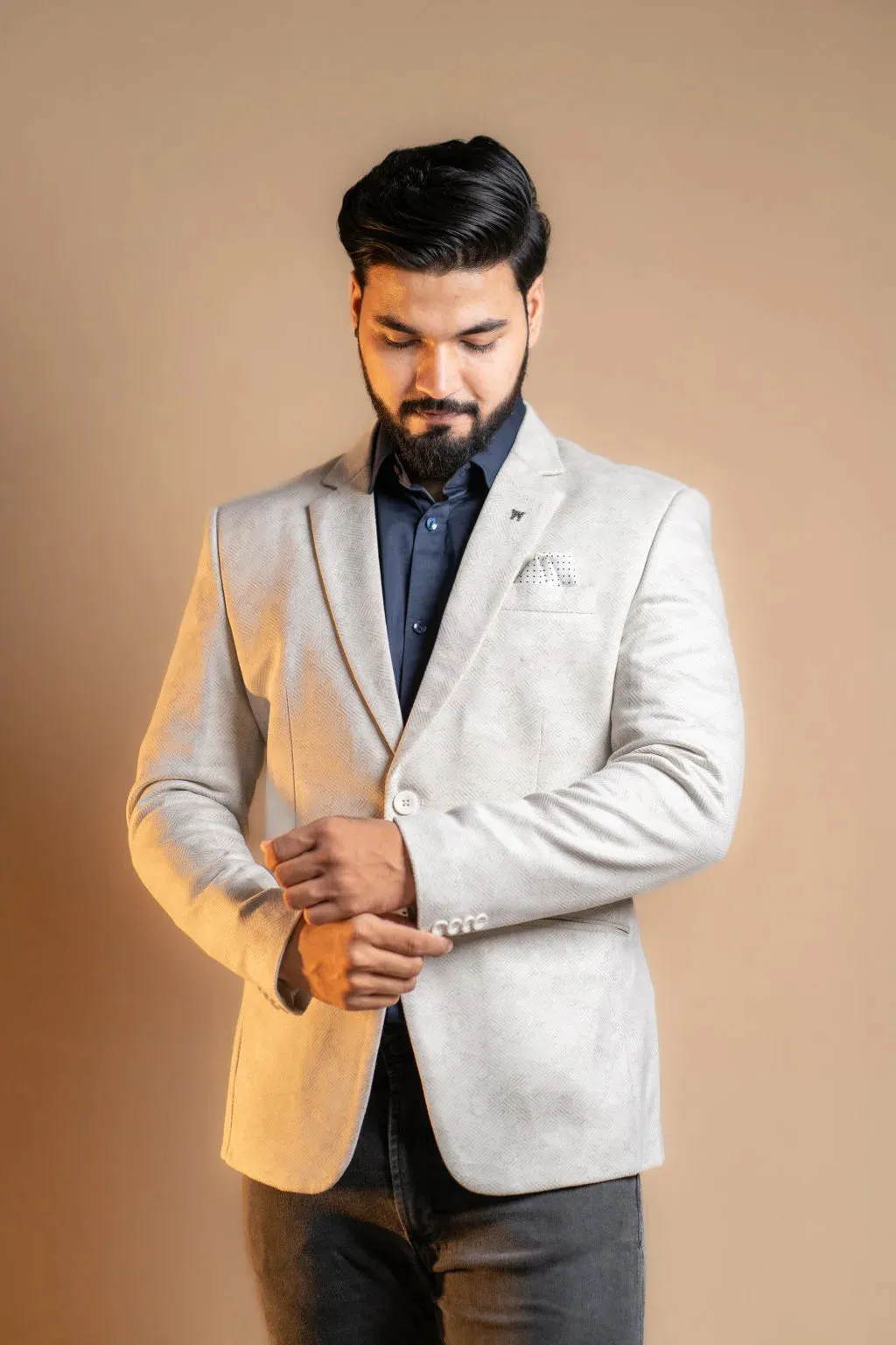 Plain White Blazer