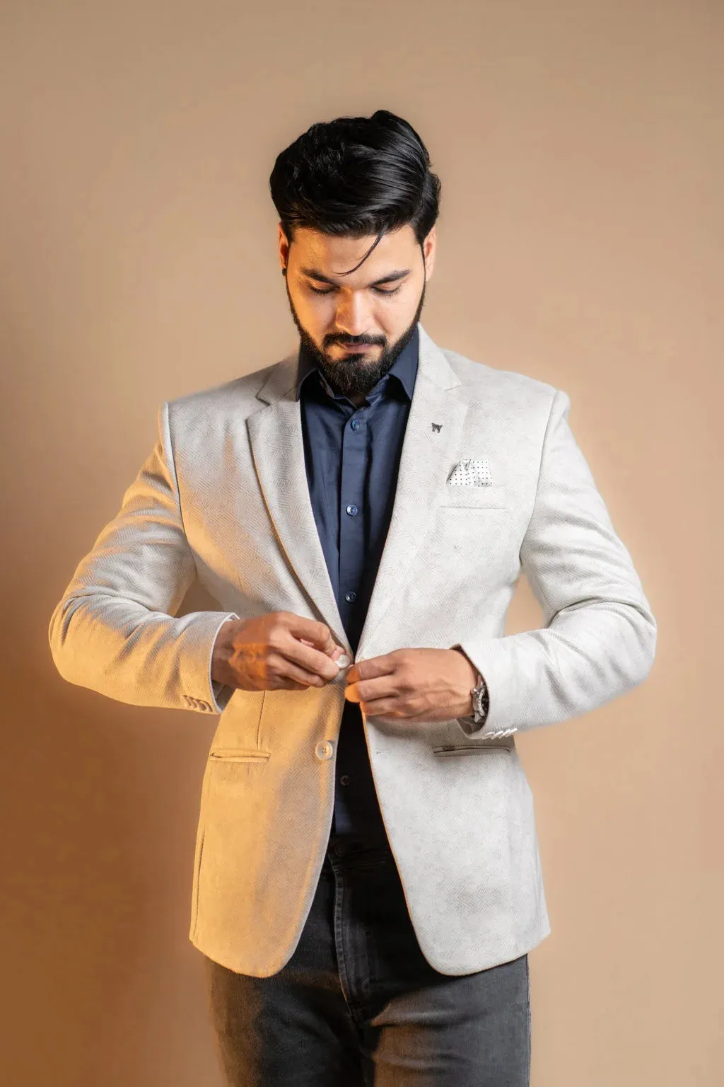 Plain White Blazer