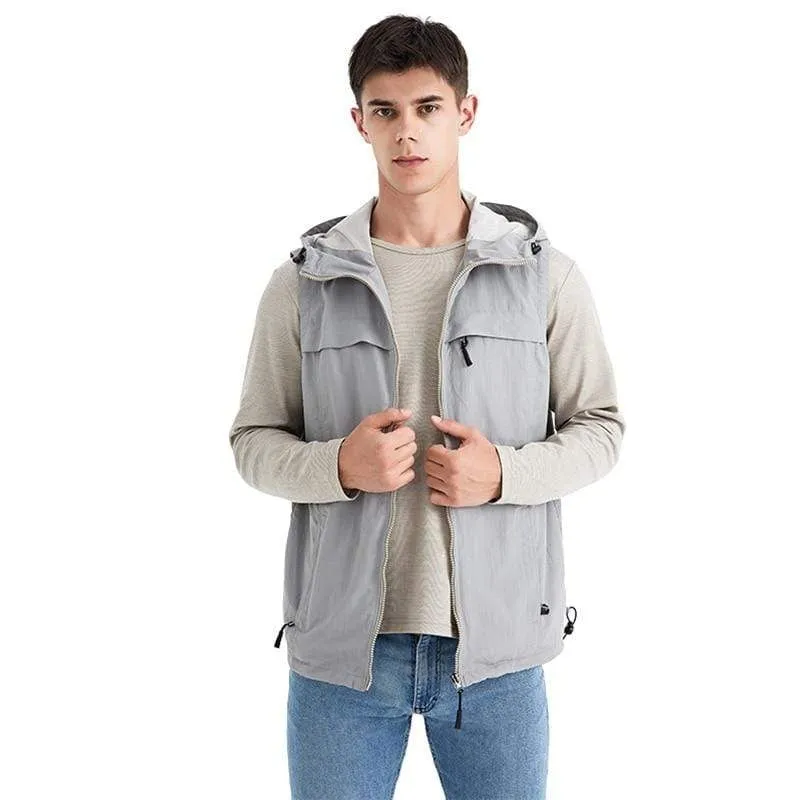 Pro-Silver Fiber Electromagnetic radiation protective hooded zipper vest
