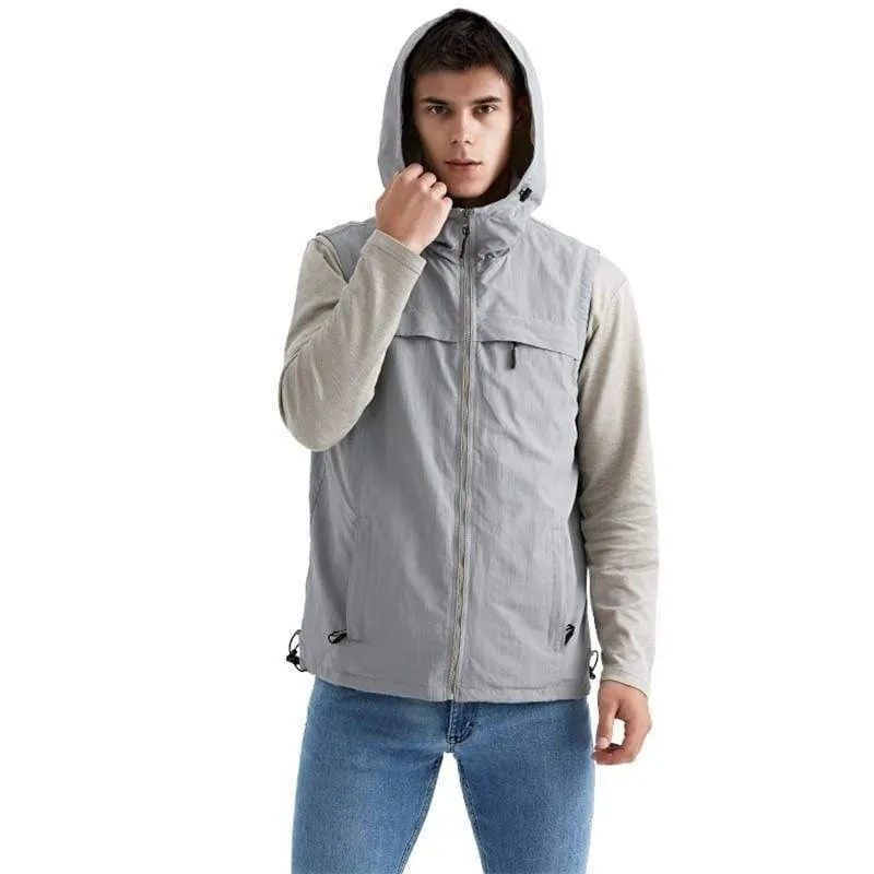 Pro-Silver Fiber Electromagnetic radiation protective hooded zipper vest