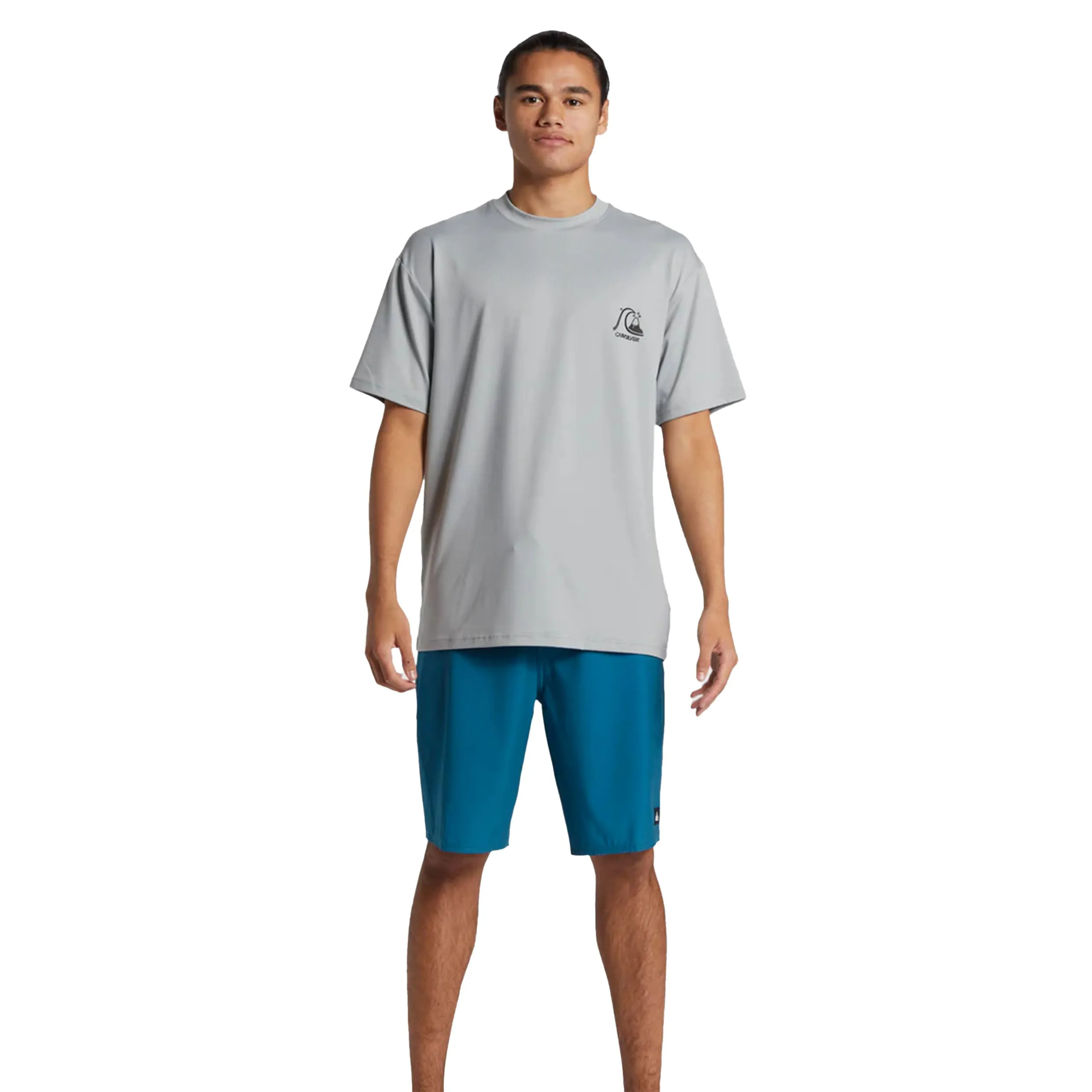 QUIKSILVER DNA BUBBLE LOGO SURF TEE QUARRY