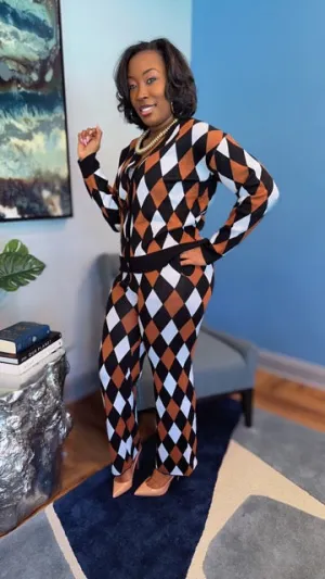 "Plaid Perfection" Sweater Pant Set