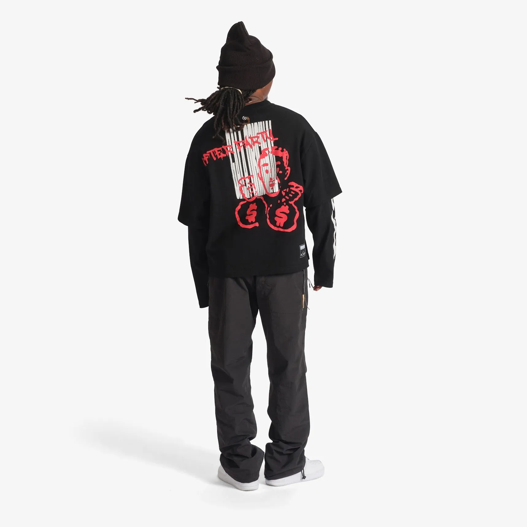 "Vandal" SS/LS Layer Tee (black/red)
