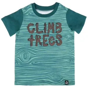 RAGS S/S Rounded Kids Tee - Climb Trees - Green