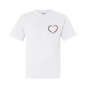 RAINBOW HEART ADULT SHORT SLEEVE TEE