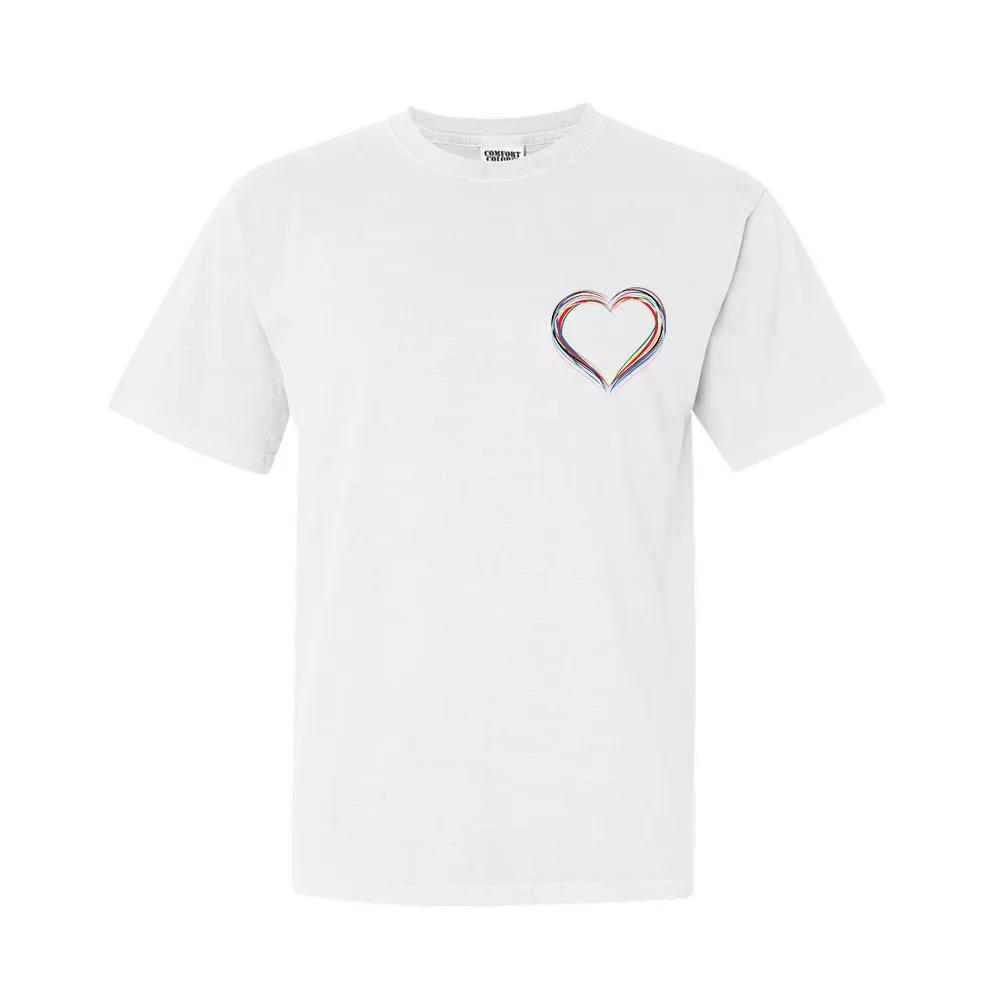RAINBOW HEART ADULT SHORT SLEEVE TEE