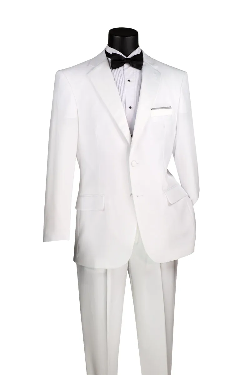 Regular Fit 2 Piece Tuxedo (White) T-2PP