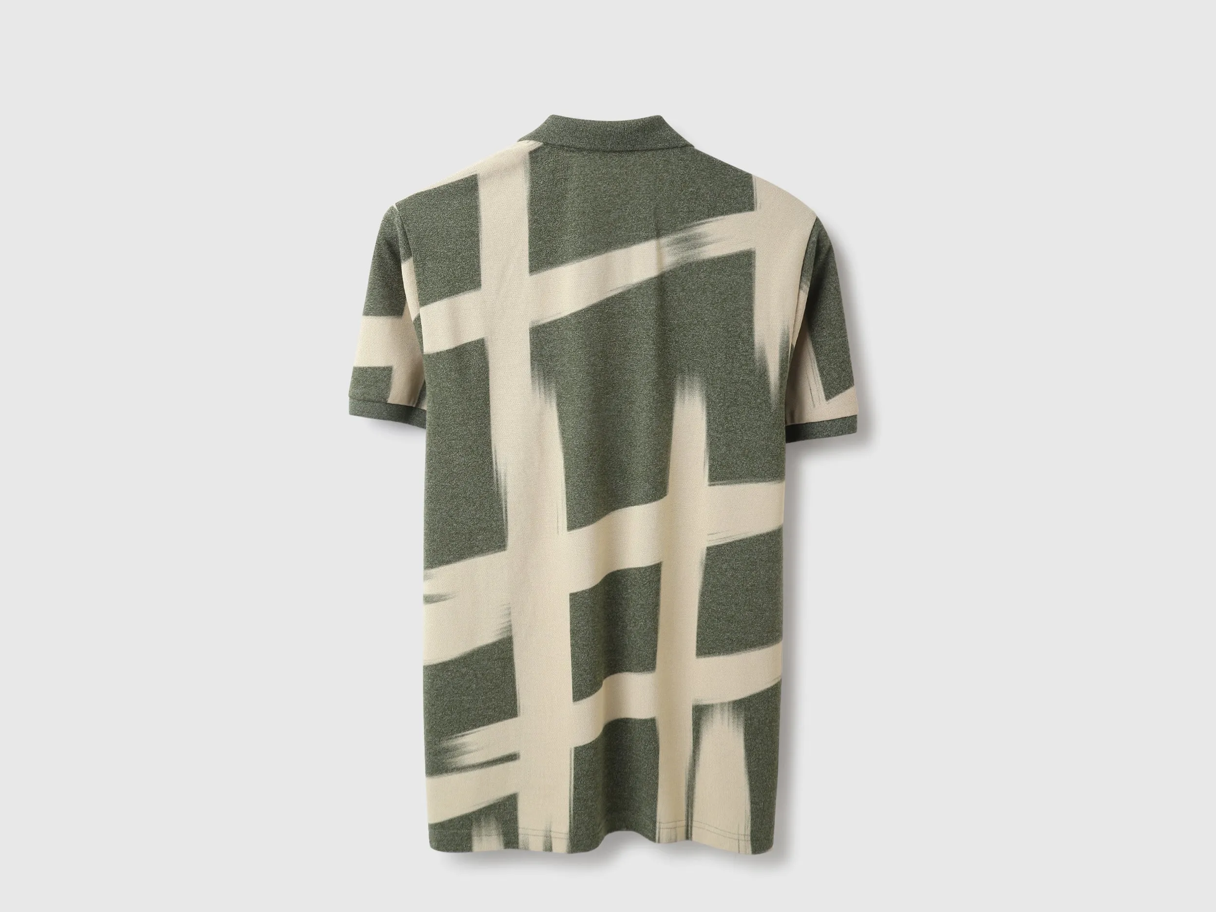 Regular Fit Polo Neck Printed Tshirt