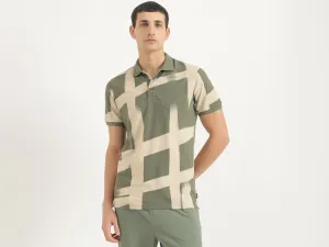 Regular Fit Polo Neck Printed Tshirt