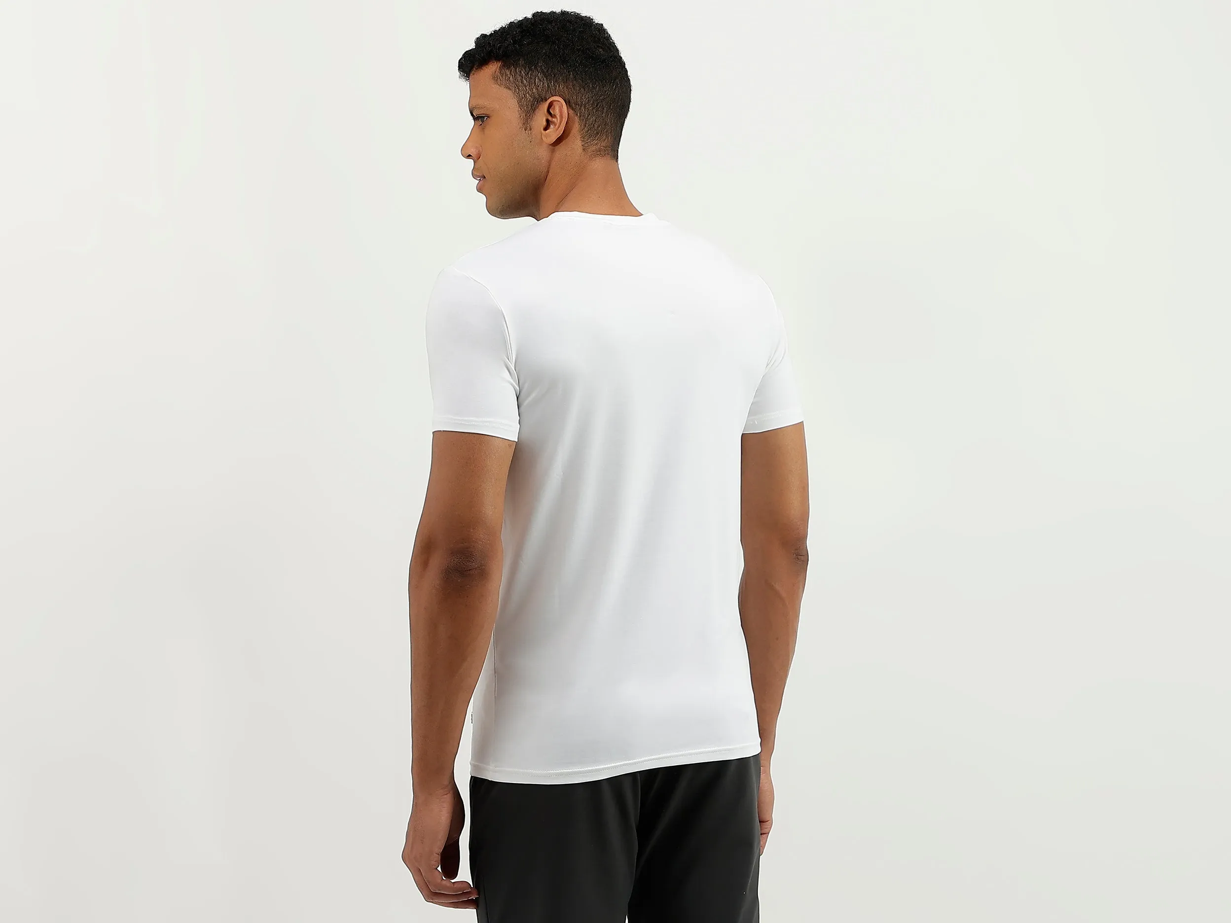 Regular Fit Round Neck Solid T-Shirt