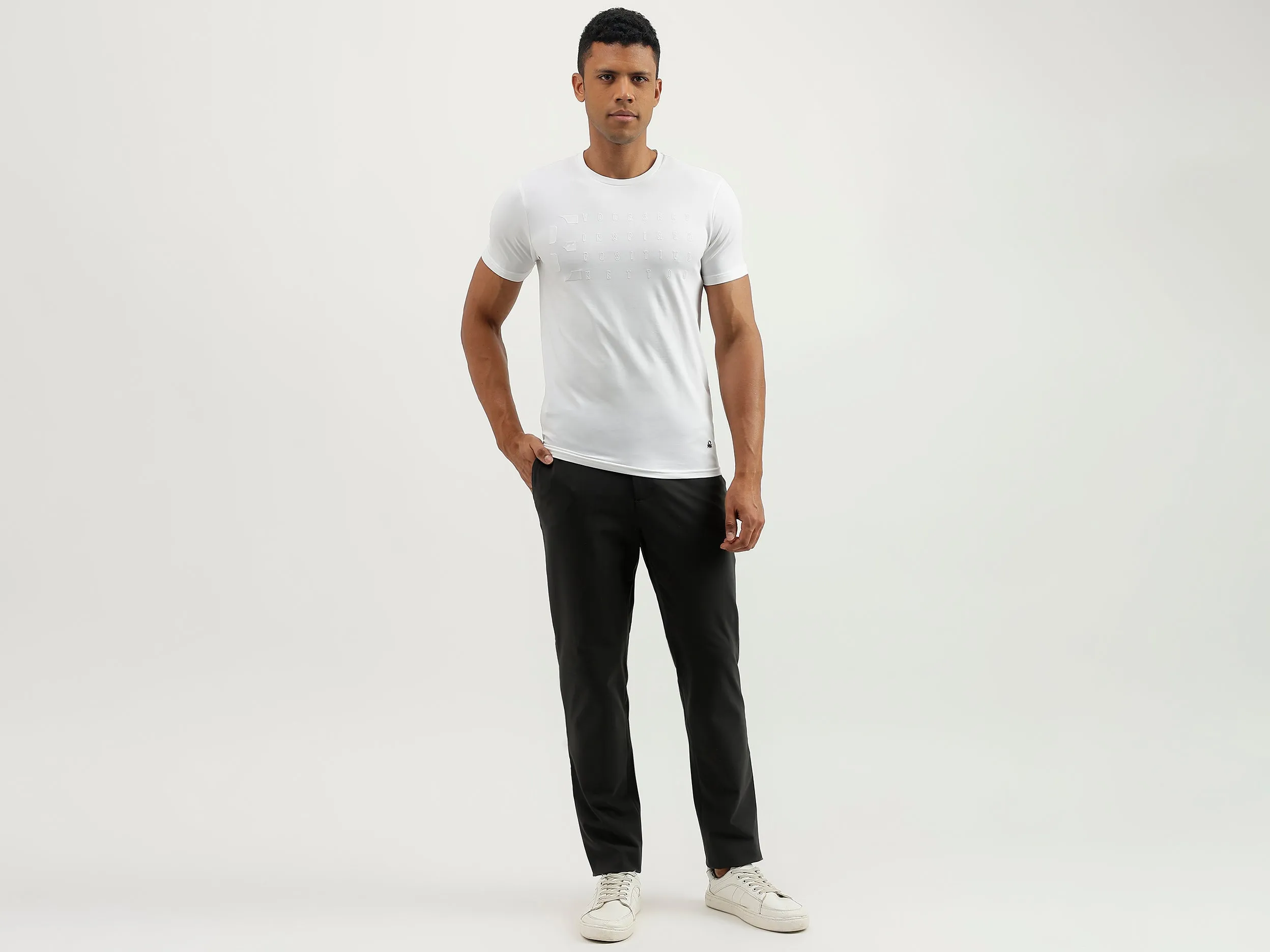 Regular Fit Round Neck Solid T-Shirt