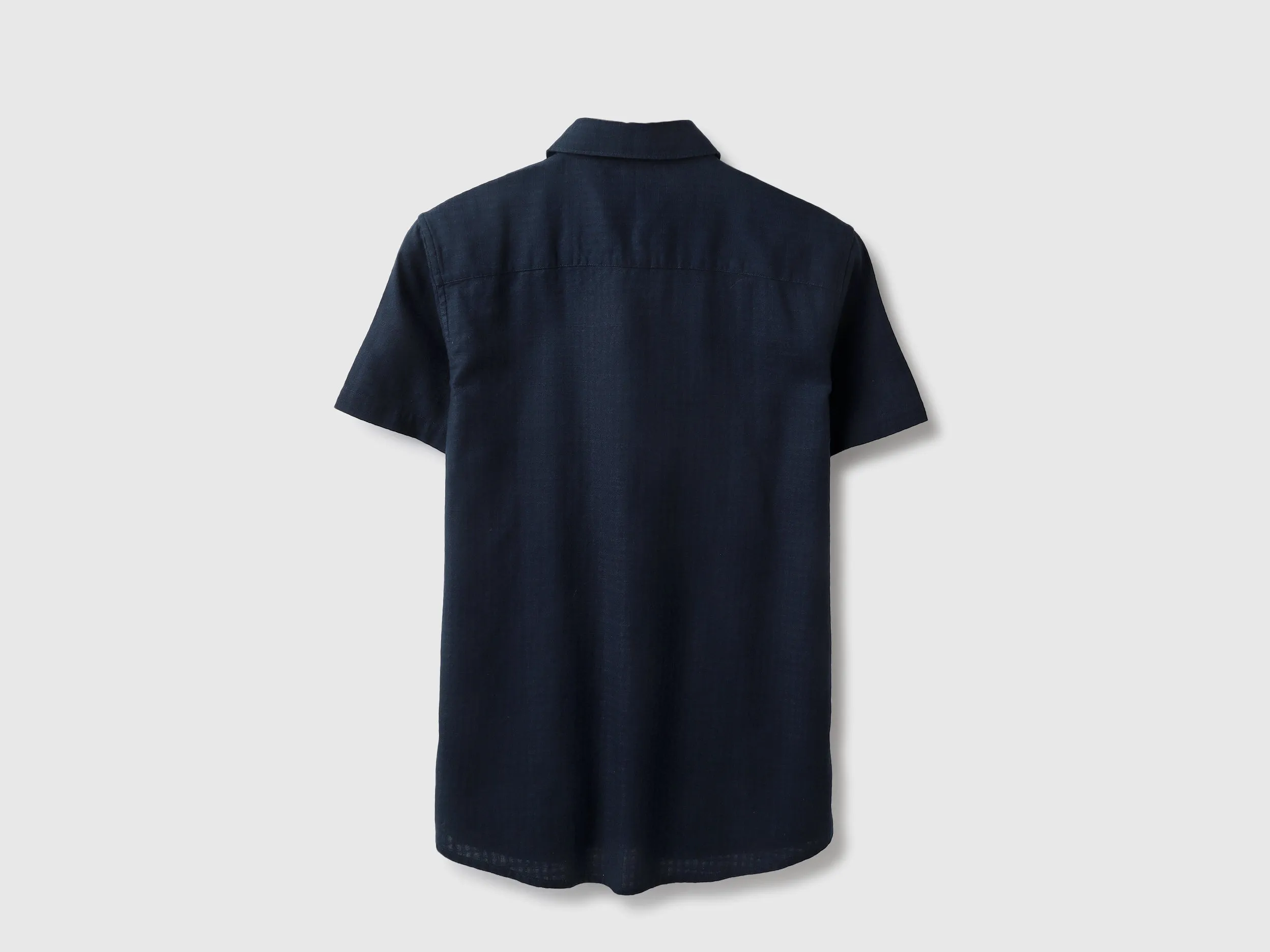 Regular Fit Spread Collar Textured Shirt