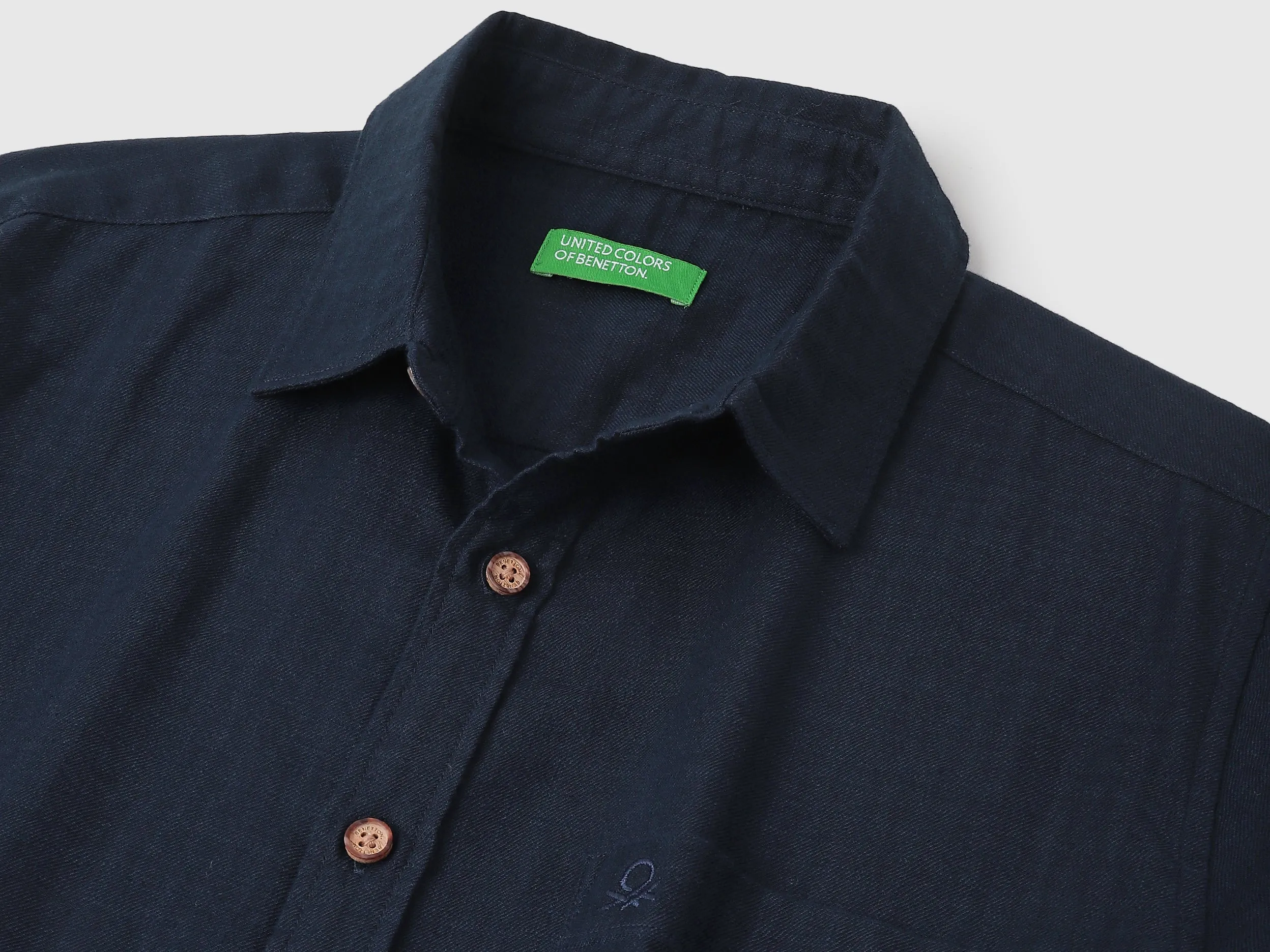 Regular Fit Spread Collar Textured Shirt