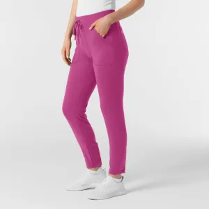 RENEW 5259 Knit Track Scrub Pants Raspberry