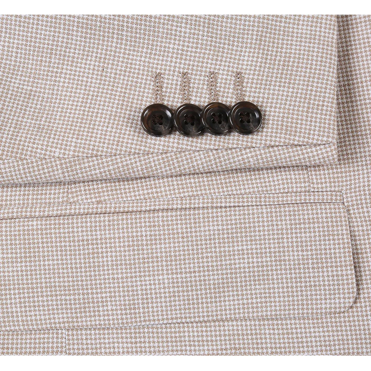 Renoir Classic Fit Houndstooth Cotton Linen Sport Coat