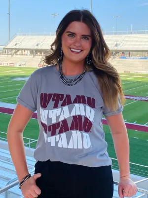 Retro Repeat WTAMU Boyfriend Tee