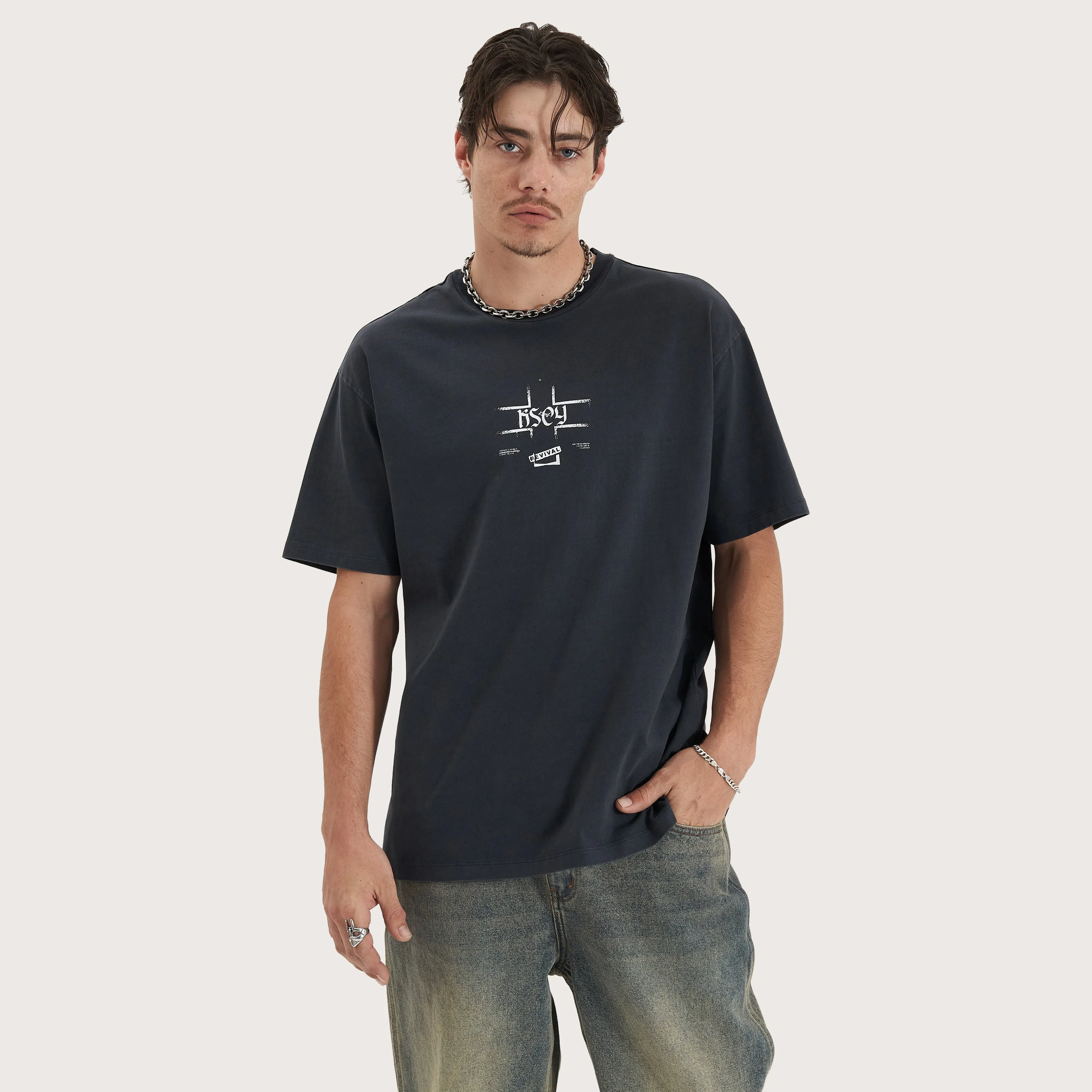 Revival Heavy Box Fit Tee Pigment Vulcan
