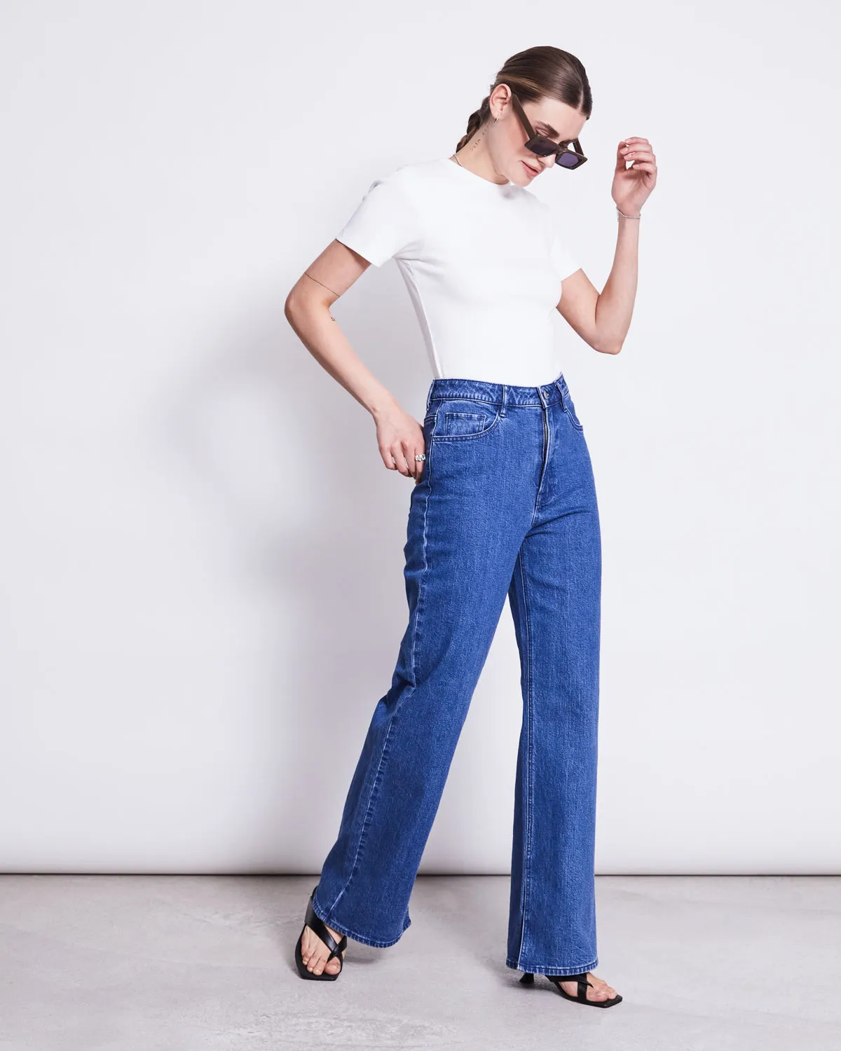 RIB T-SHIRT NILE WHITE GOTS