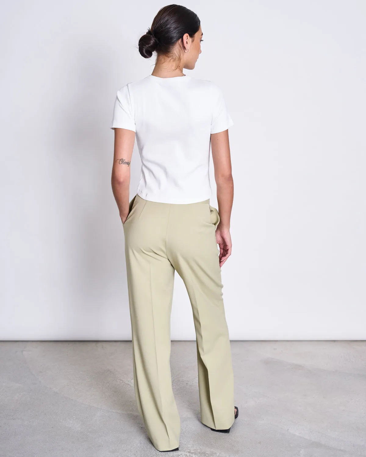 RIB T-SHIRT NILE WHITE GOTS
