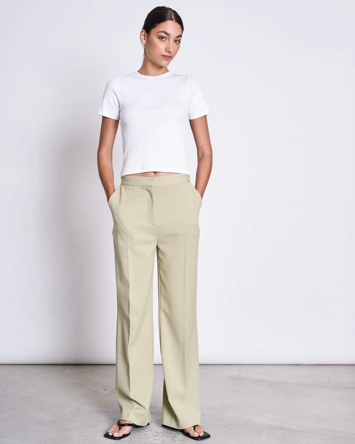 RIB T-SHIRT NILE WHITE GOTS