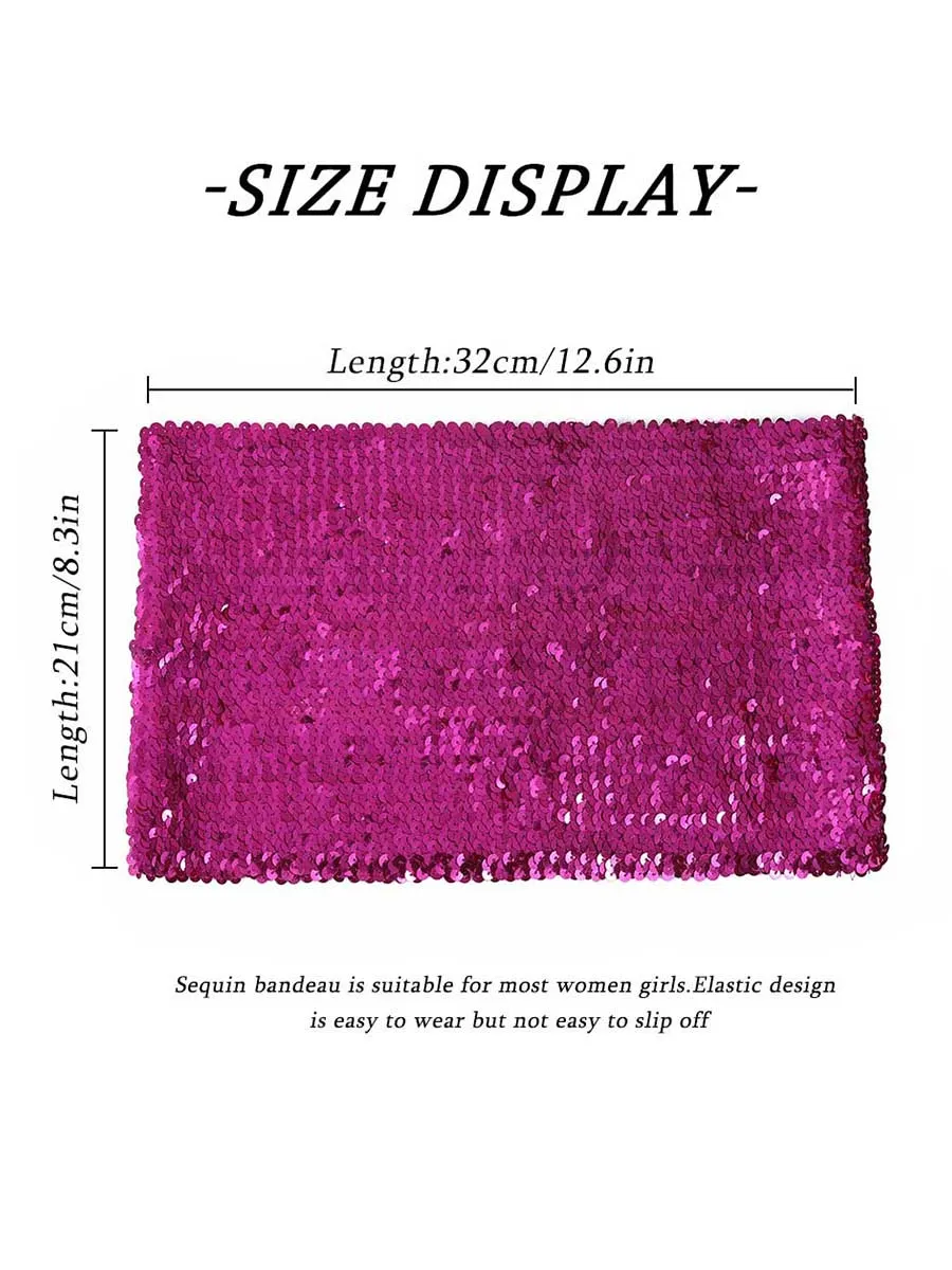 Rose Red Sequin Tube Top