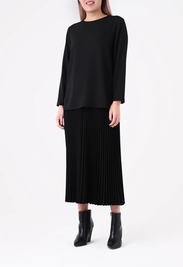 Round Neck Bracelet Sleeve Top