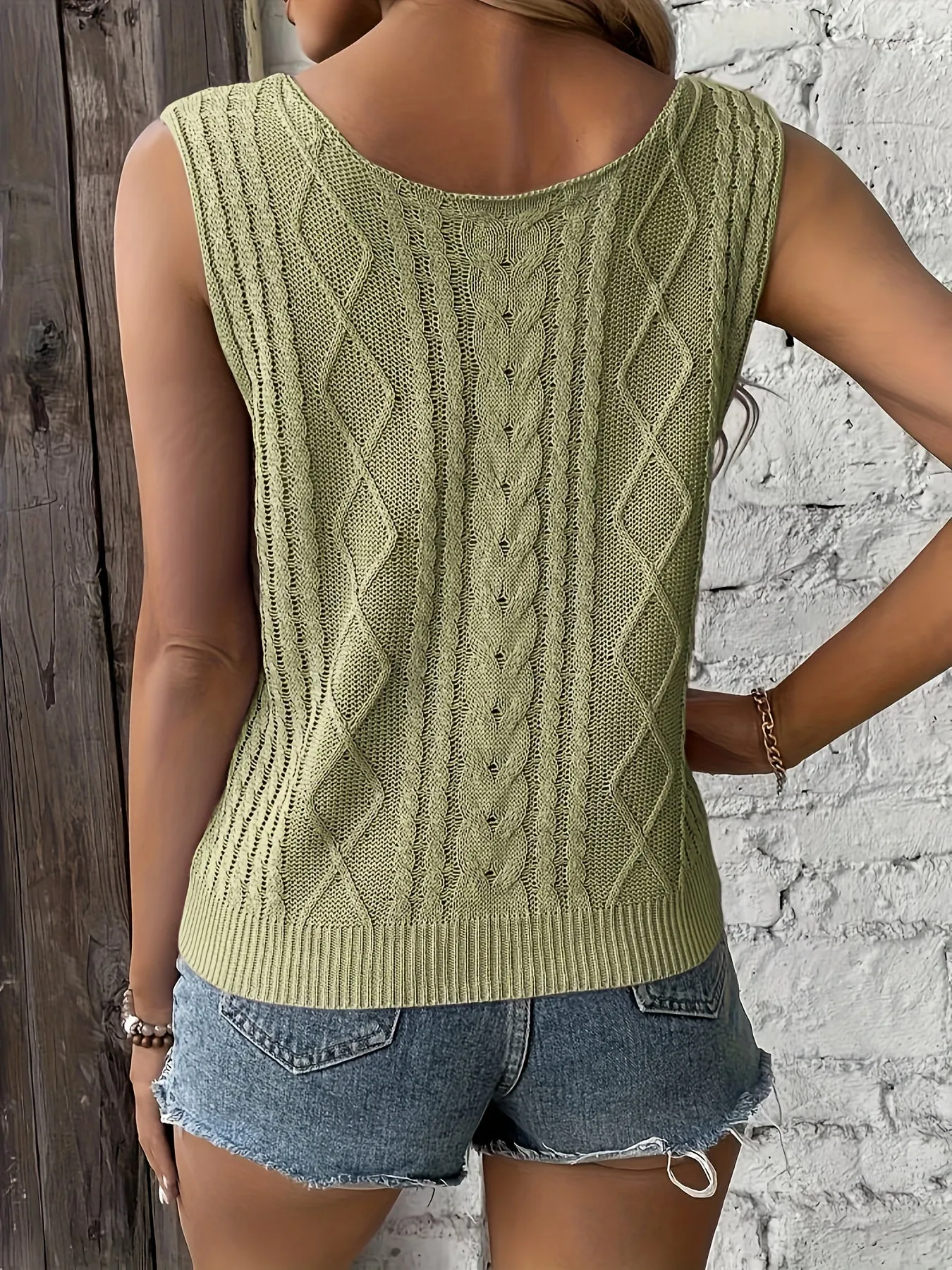 Sarah™ -  Sleeveless Sweater