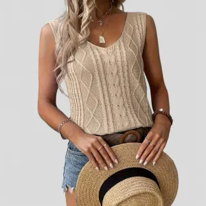 Sarah™ -  Sleeveless Sweater