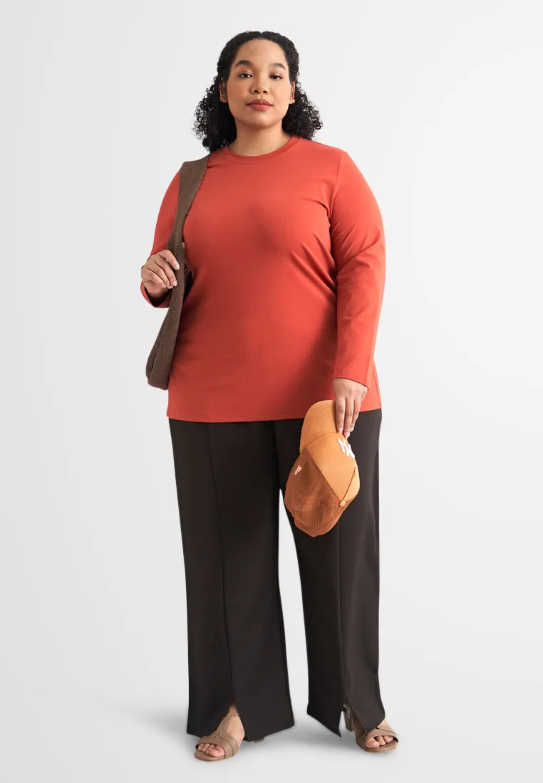 Shirley Front Slit Work Pants