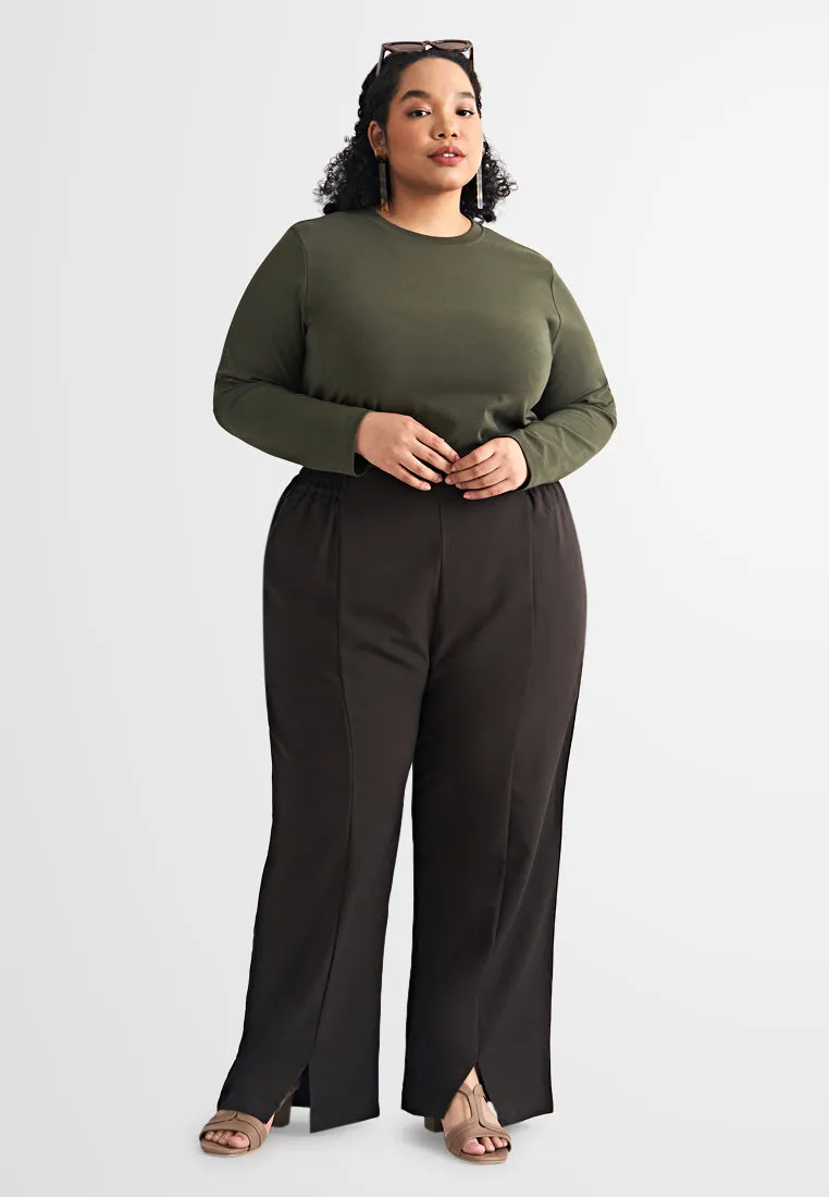Shirley Front Slit Work Pants
