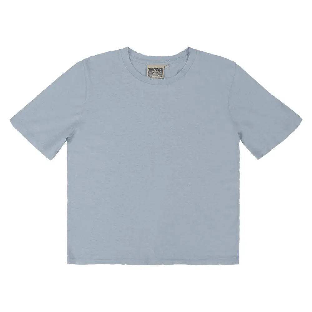 SILVERLAKE CROPPED TEE - COASTAL BLUE