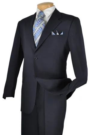 Single Breasted Poplin Dacron Suit (Navy) 2PP