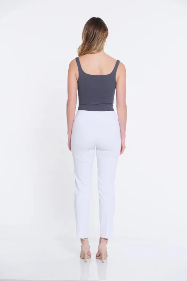 Slim-Sation Knit Ankle Pant - White