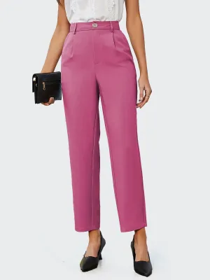 Splendor High-Rise Straight Leg Elastic Waist Pants