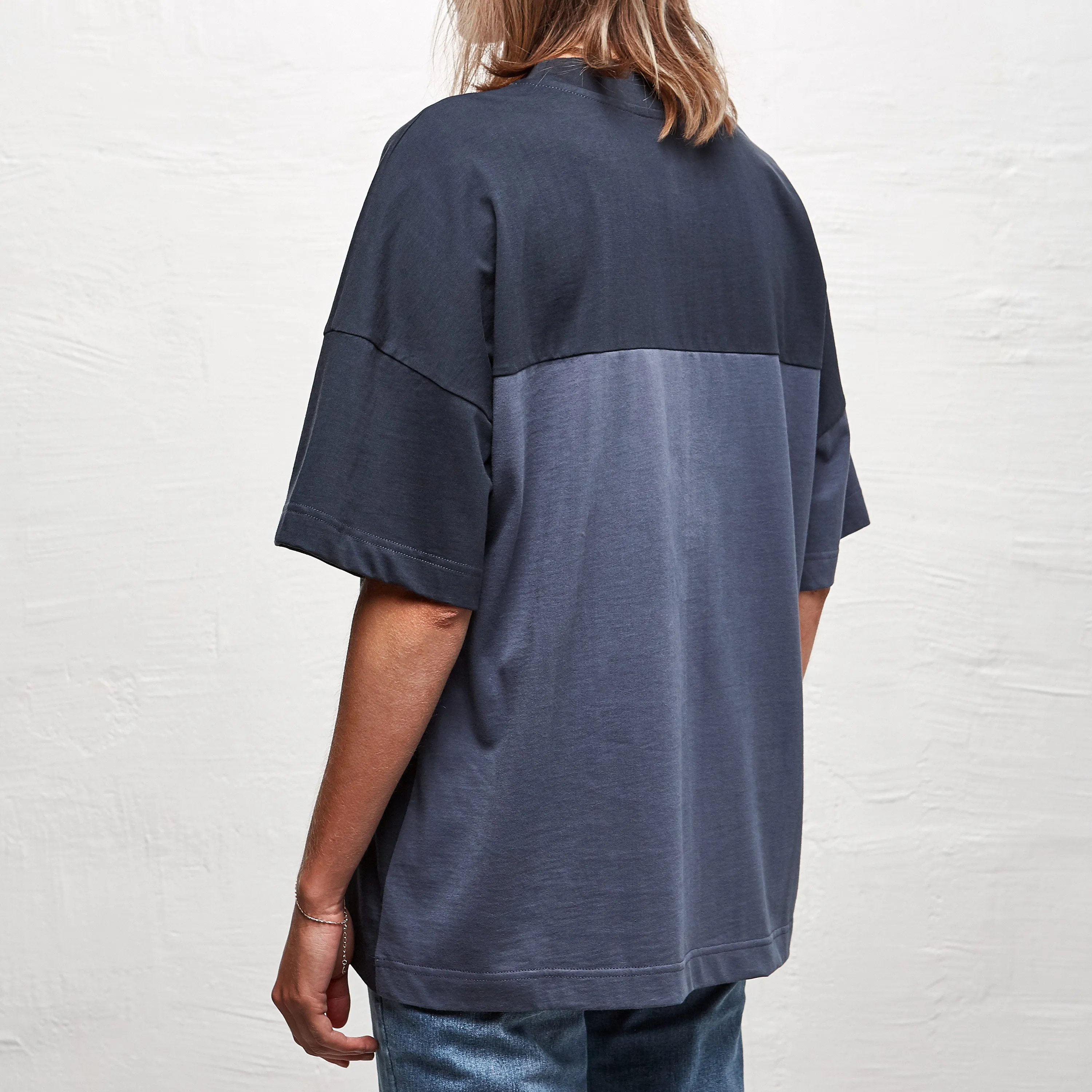 Split T-Shirt Woman Blue