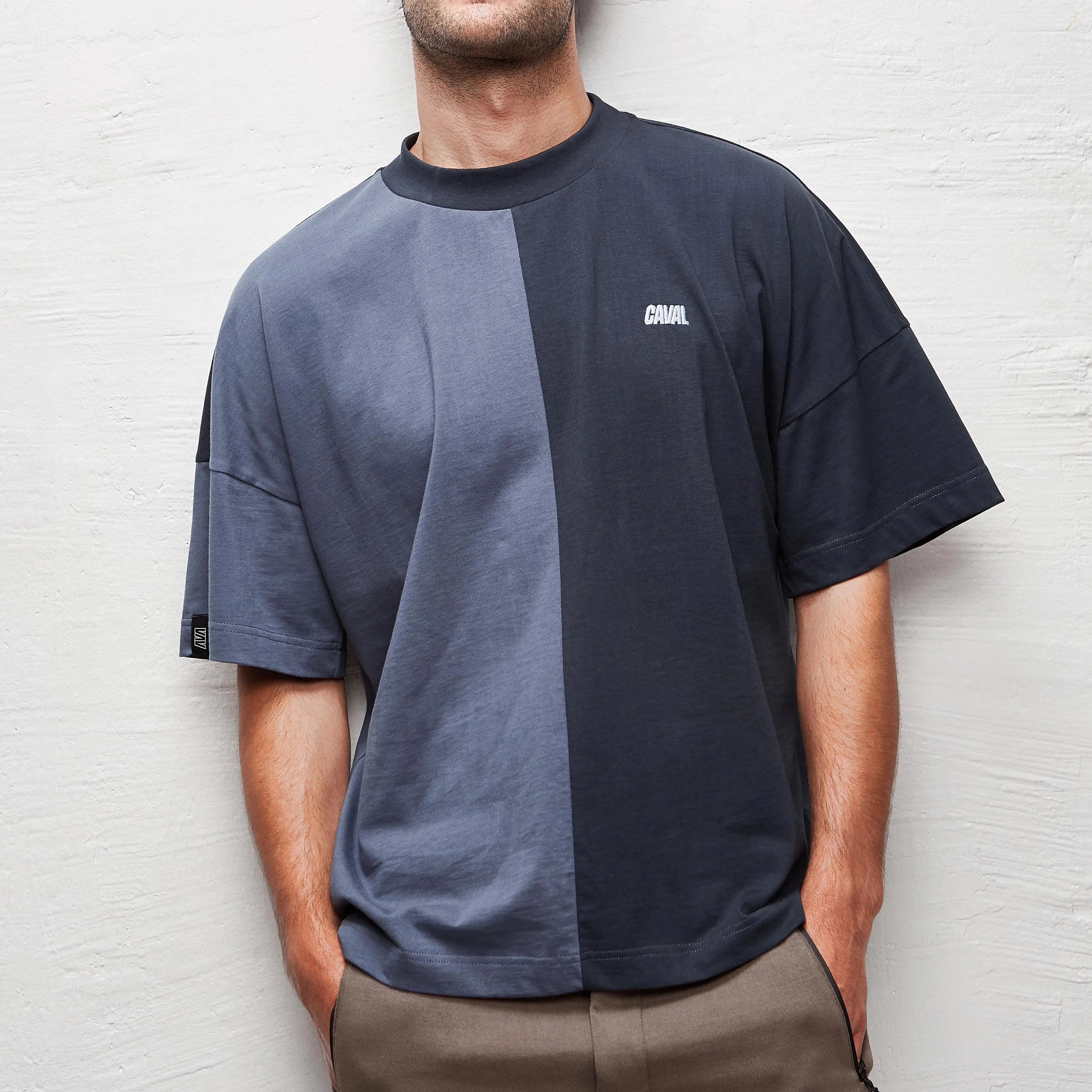 Split T-Shirt Woman Blue