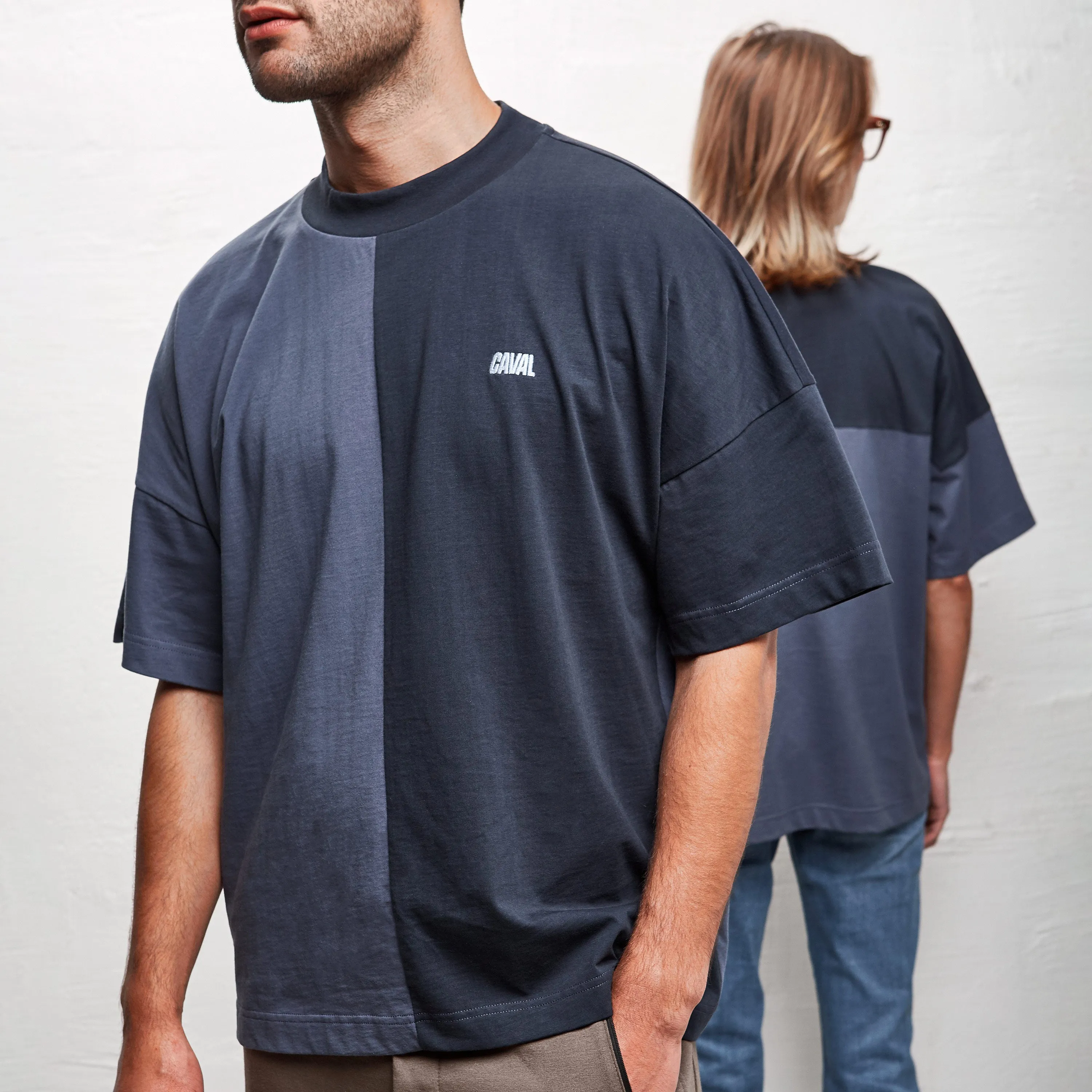 Split T-Shirt Woman Blue