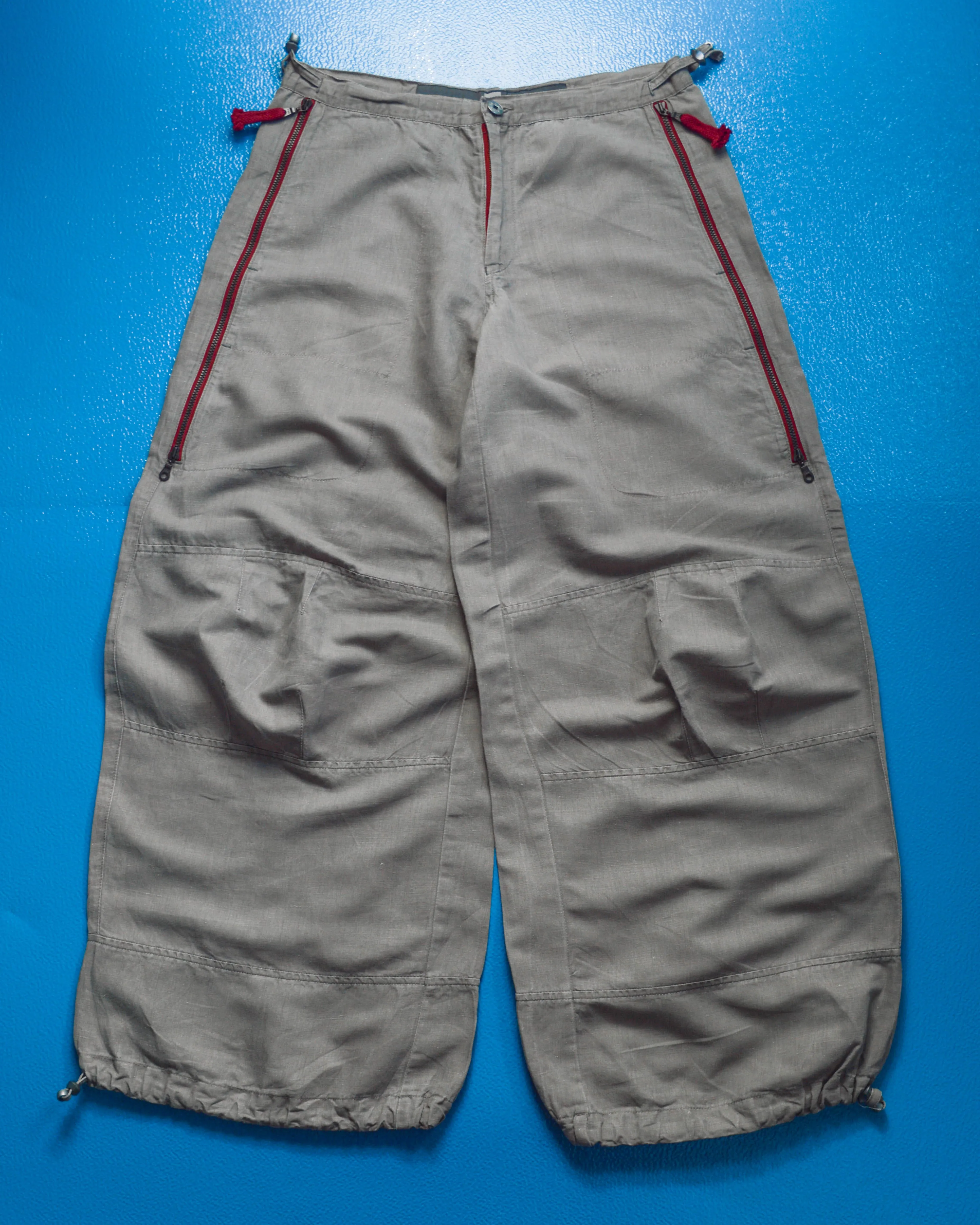 Stacked Pocket Parachute / Balloon Style Wide Pants (28~29)