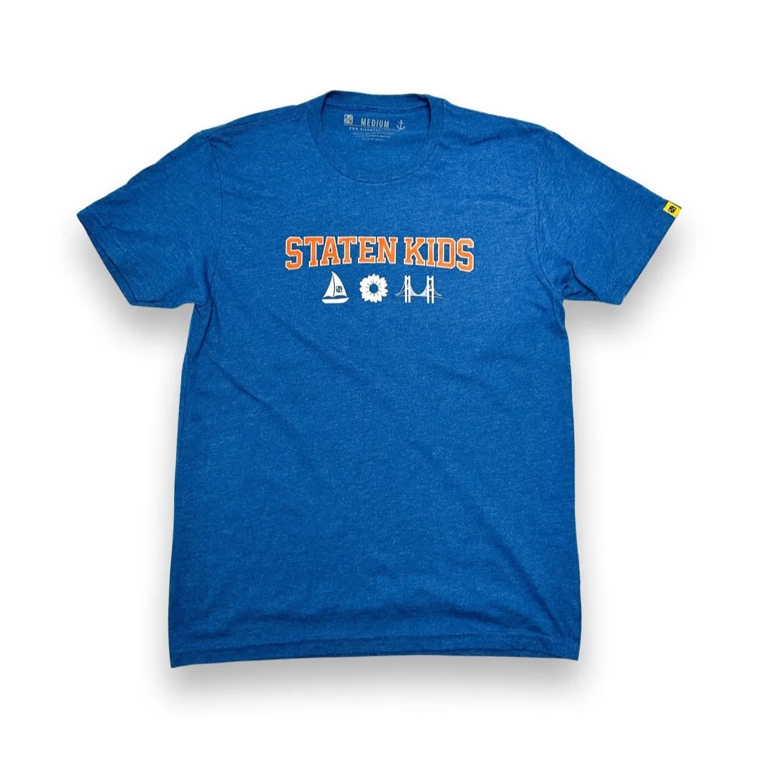 Staten Kids T Shirt - Blue - Voyage