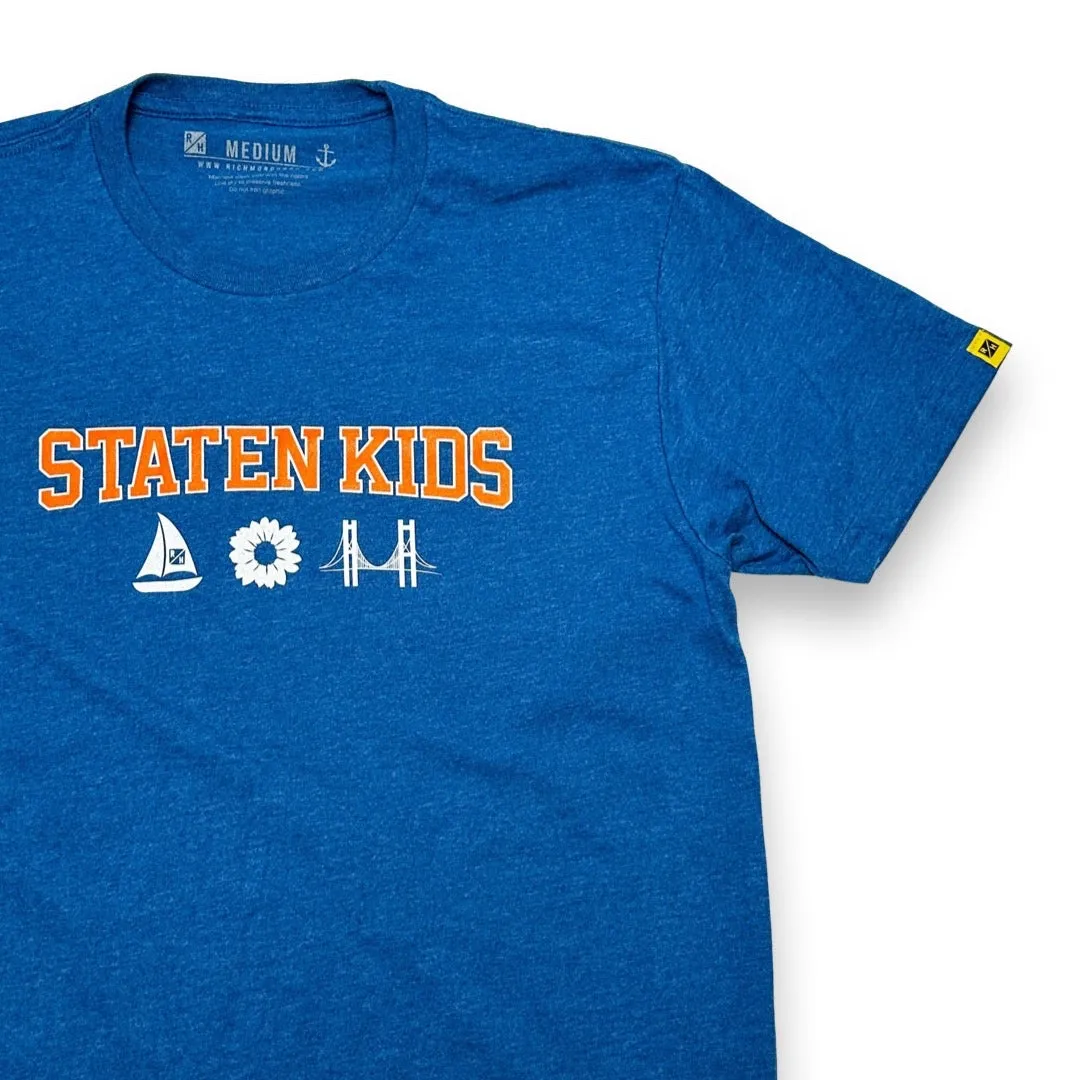 Staten Kids T Shirt - Blue - Voyage