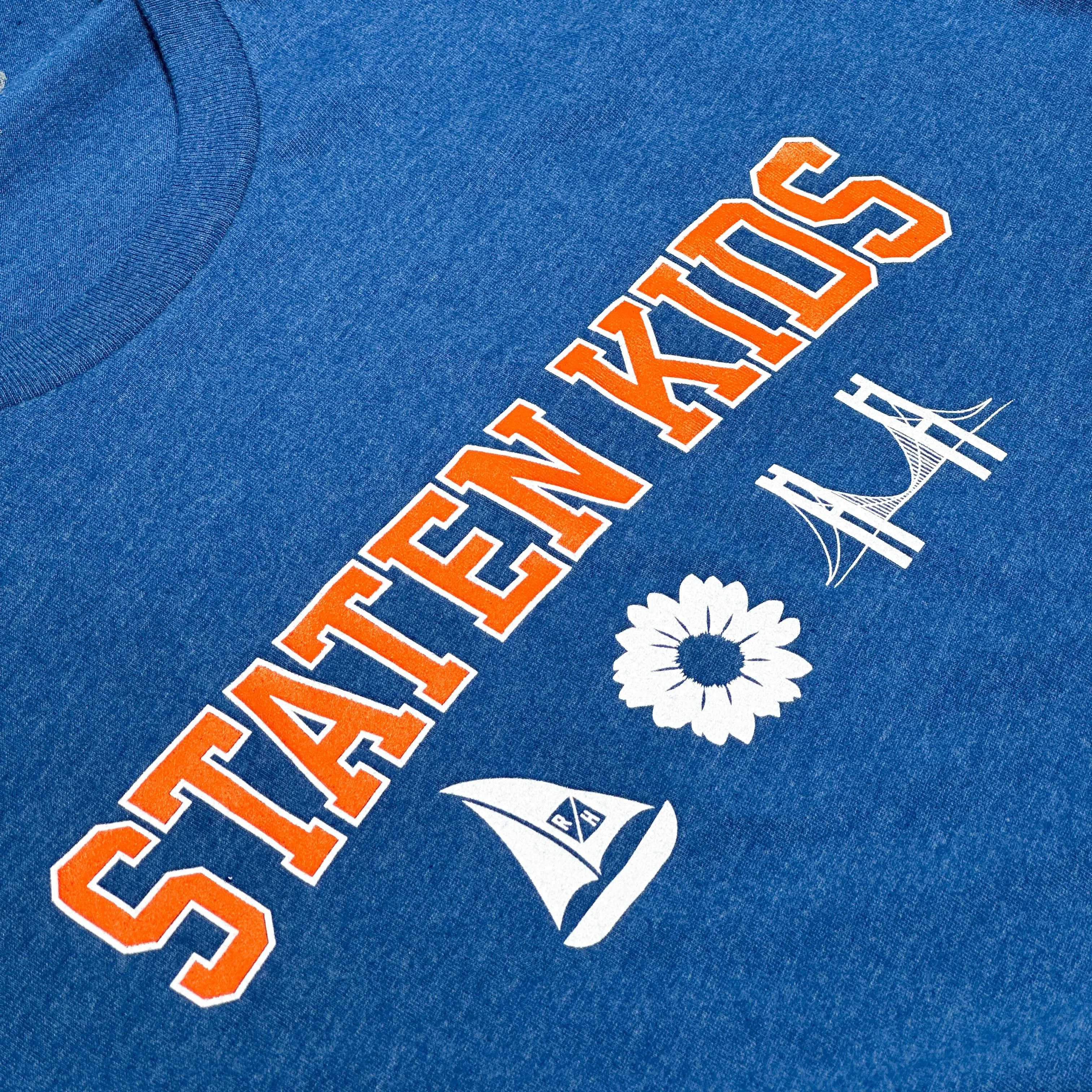 Staten Kids T Shirt - Blue - Voyage