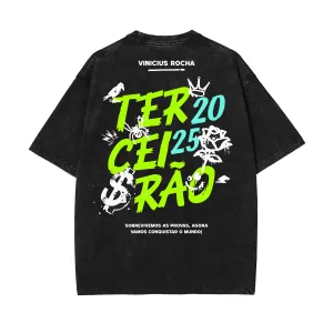 Stone-Washed Graffiti Font Tee