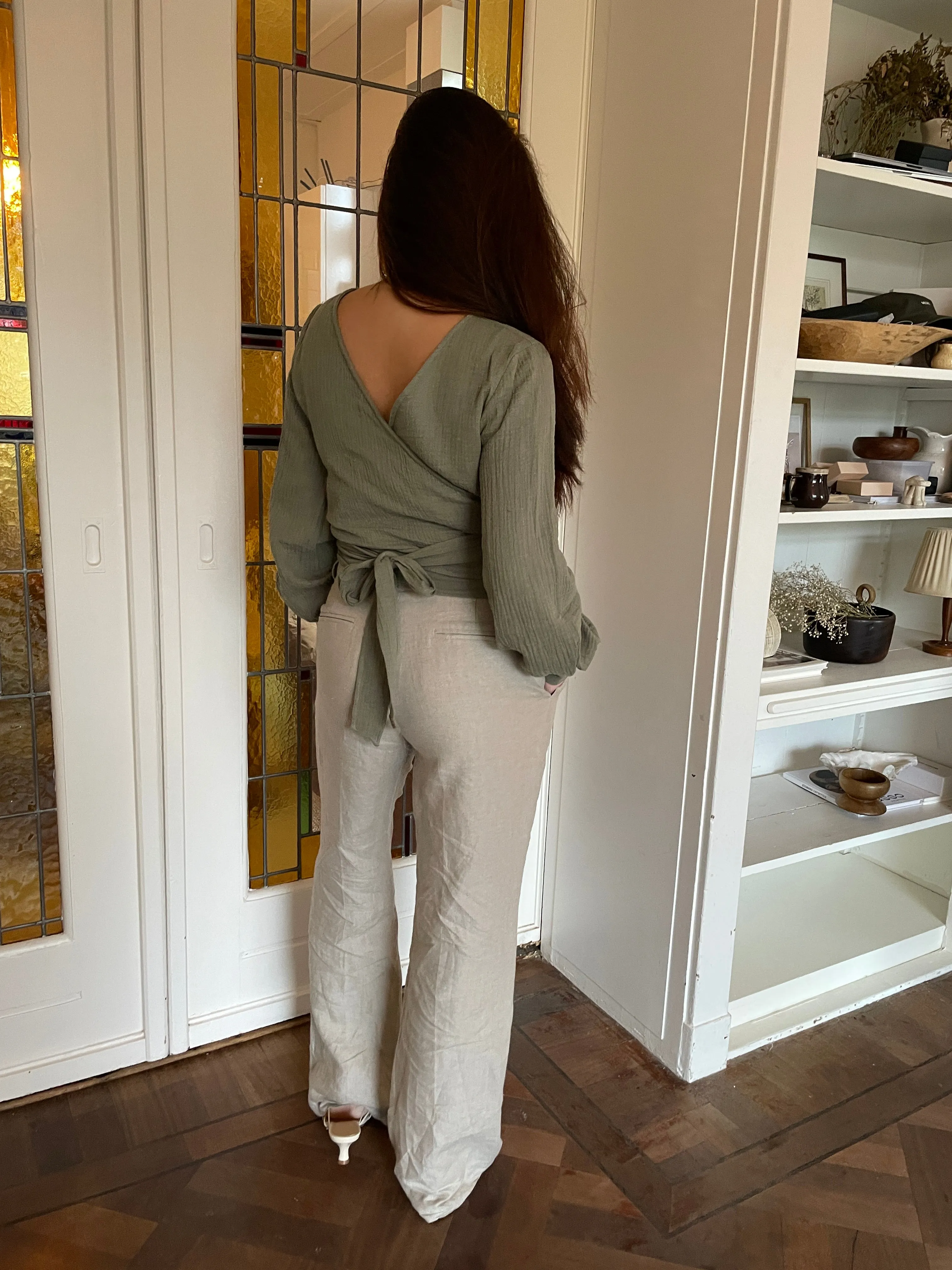 Suki Wrap Blouse - Green