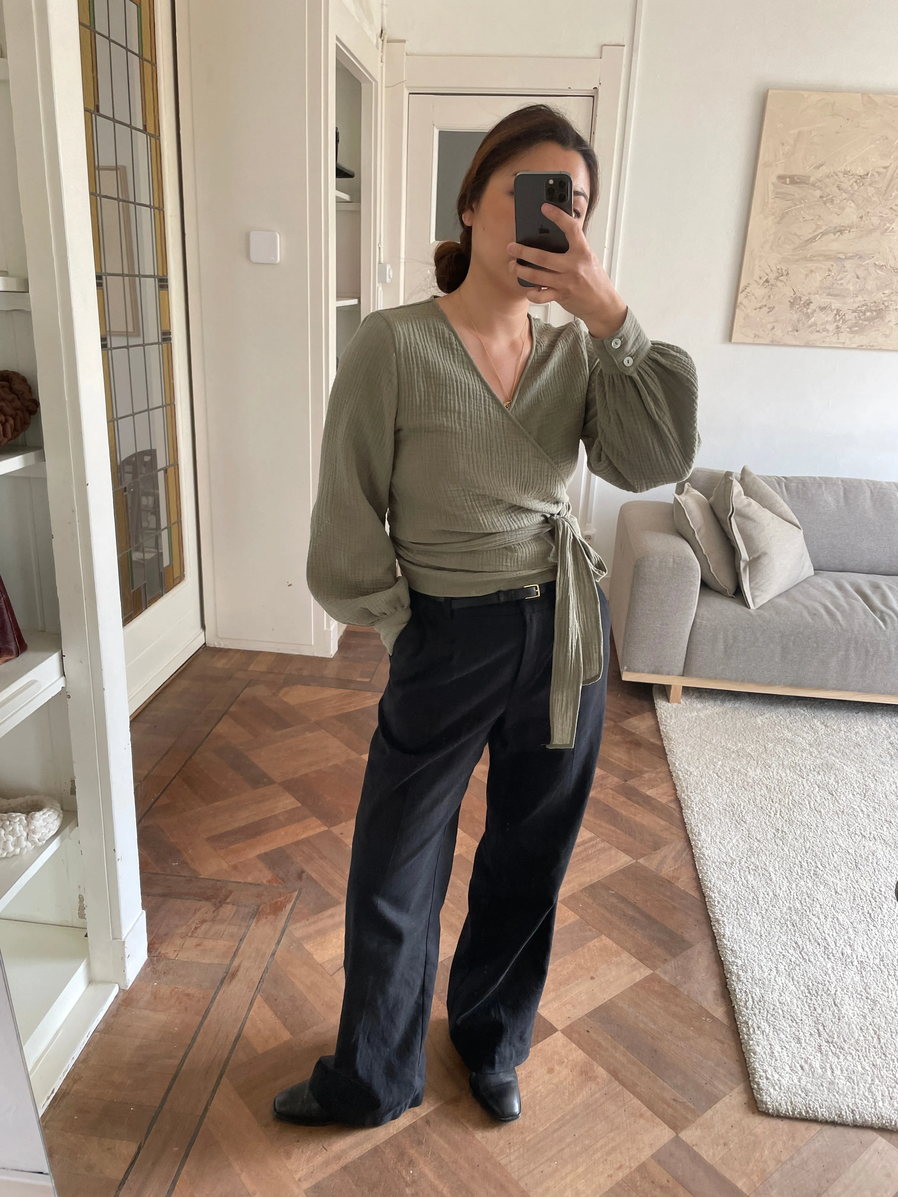 Suki Wrap Blouse - Green