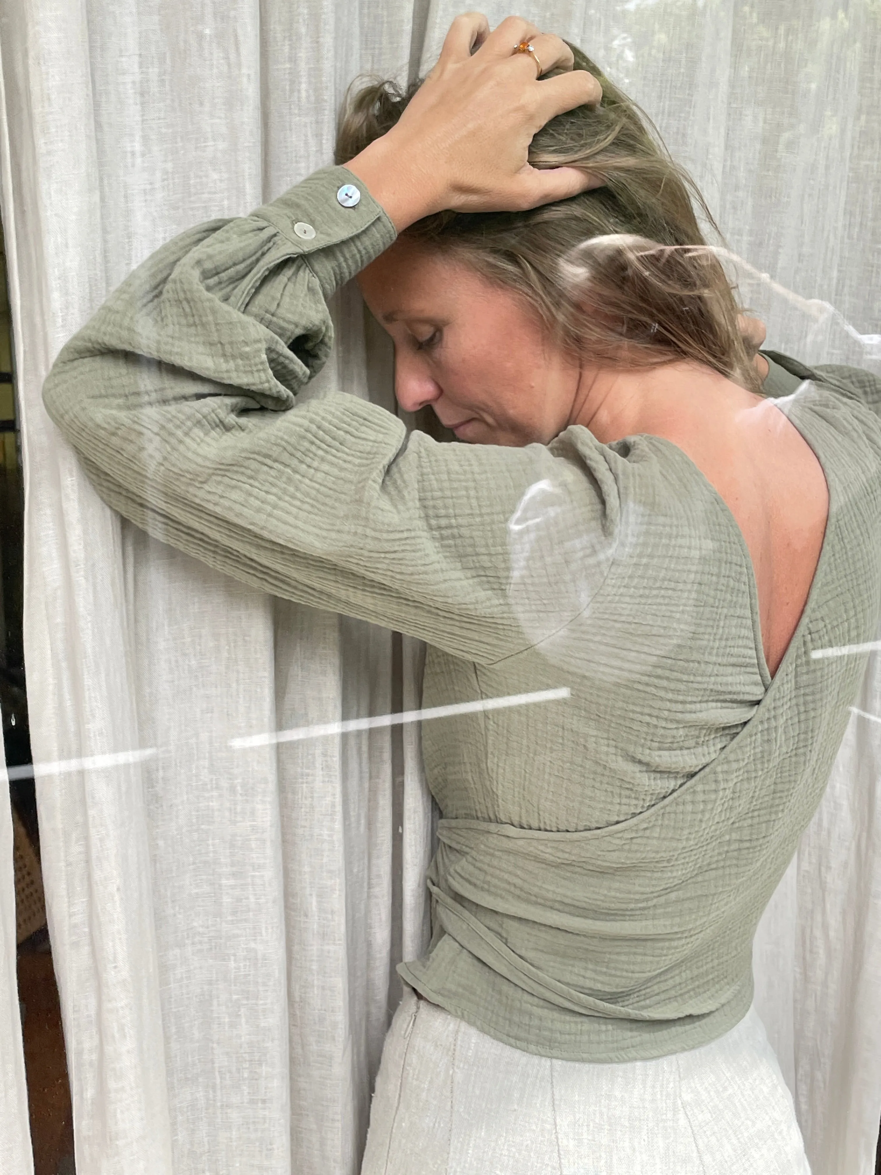Suki Wrap Blouse - Green